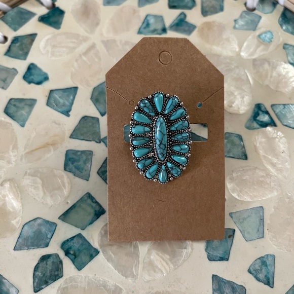Turquoise Statement Ring - Picture 1 of 2
